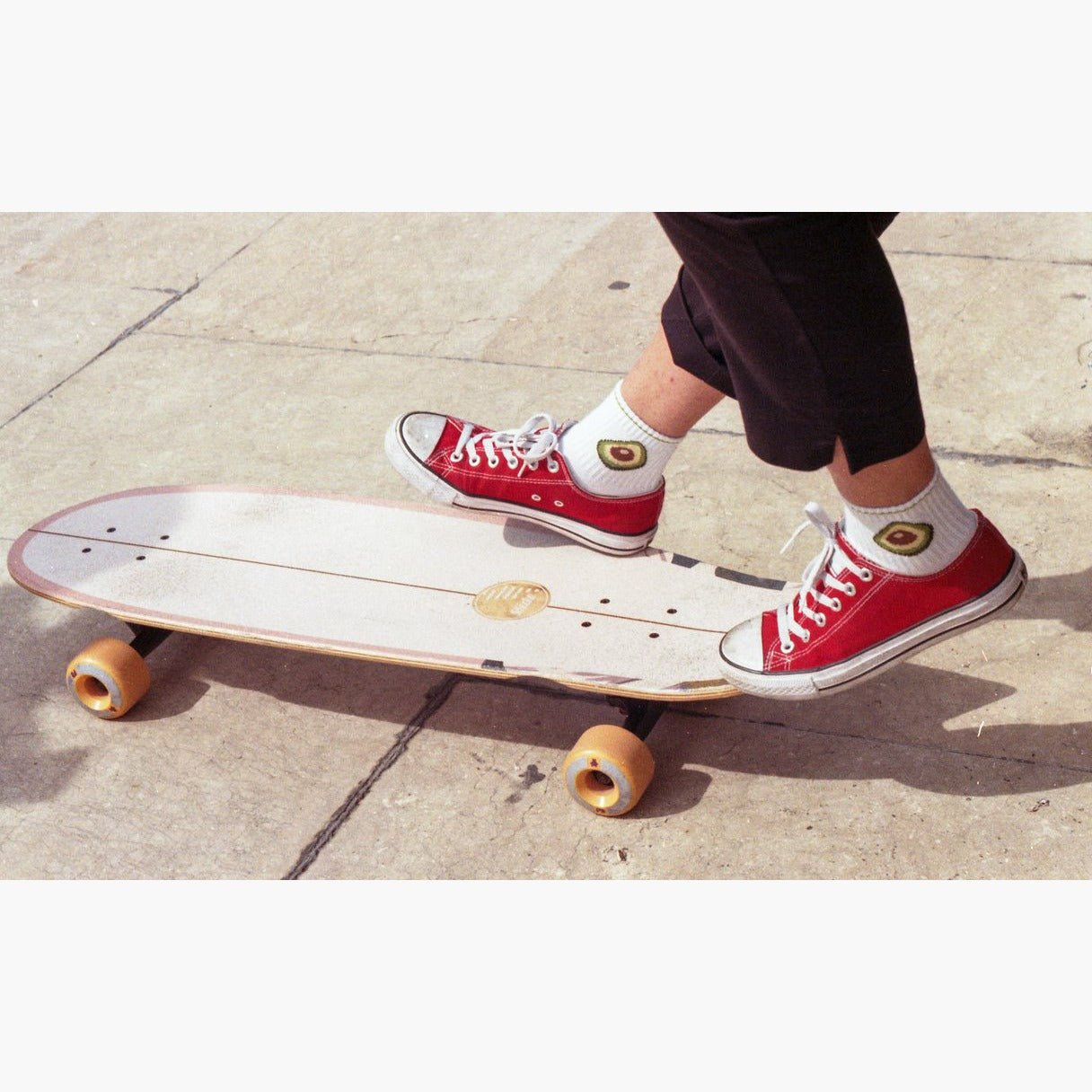 person standing on skateboard - Kodak Pro Image 100 ISO 35mm colour negative film example image