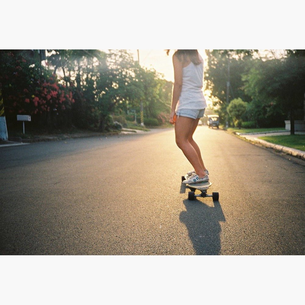 Girl skateboarding - Kodak UltraMax 400 ISO 35mm colour negative film example image