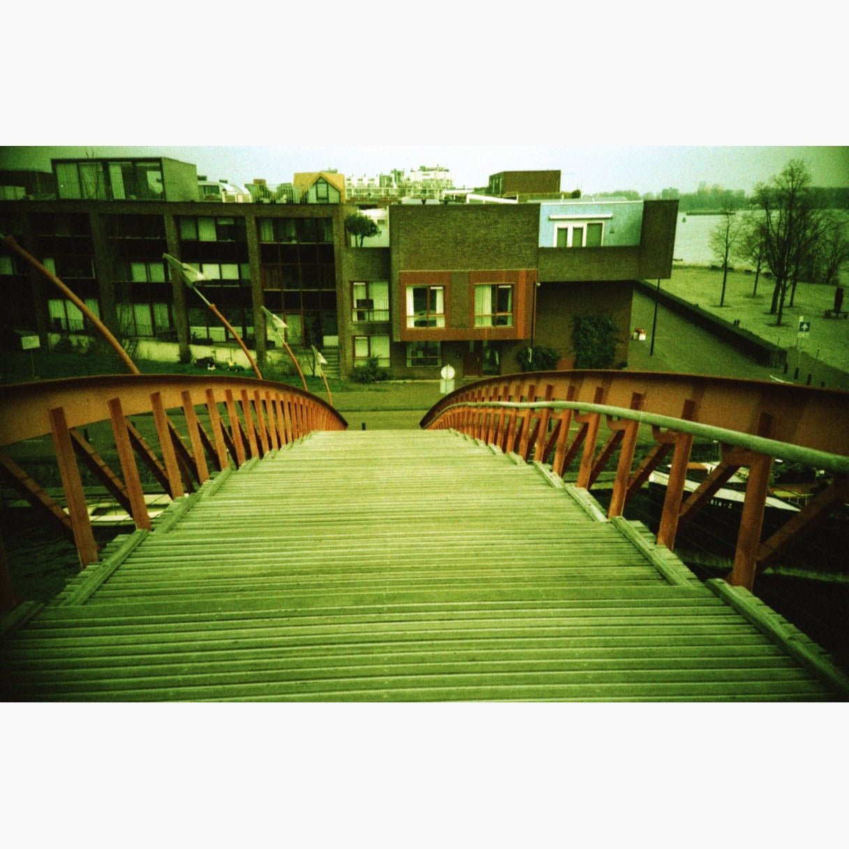 wooden and steel bridge - Photographic sample from Slide Film (E6) XPro Developing service 